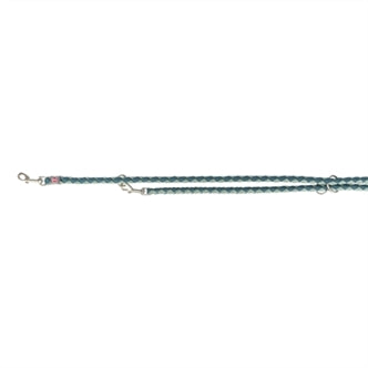 TRIXIE HONDENRIEM CAVO VERSTELBAAR PETROL / SALIE GROEN 200X1,8 CM