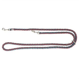 TRIXIE HONDENRIEM CAVO VERSTELBAAR SANGRIA / PETROL 200X1,2 CM
