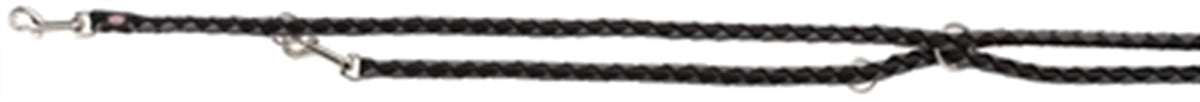 TRIXIE HONDENRIEM CAVO VERSTELBAAR ZWART / GRIJS 200X1,2 CM