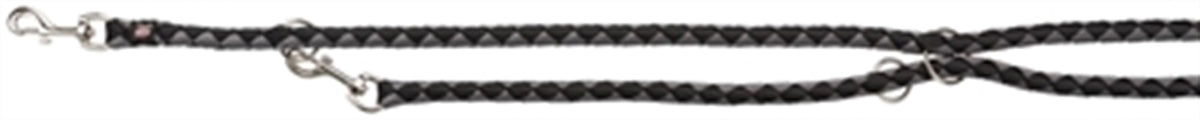 TRIXIE HONDENRIEM CAVO VERSTELBAAR ZWART / GRIJS 200X1,8 CM