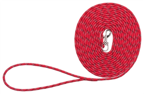 TRIXIE HONDENRIEM JUNIOR SLEEPLIJN LANG ROOD 4 MMX4 MTR