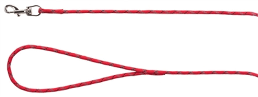 TRIXIE HONDENRIEM JUNIOR SLEEPLIJN LANG ROOD 4 MMX4 MTR