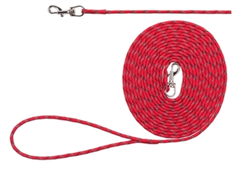 TRIXIE HONDENRIEM JUNIOR SLEEPLIJN LANG ROOD 4 MMX4 MTR