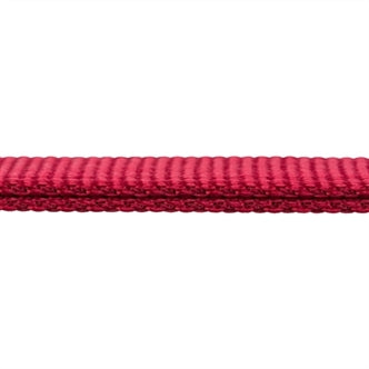 TRIXIE HONDENRIEM PREMIUM DUBBELGESTIKT VERSTELBAAR ROOD 200X1 CM