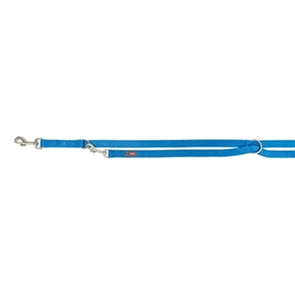 TRIXIE HONDENRIEM PREMIUM DUBBELGESTIKT VERSTELBAAR ROYAL BLAUW 200X1 CM
