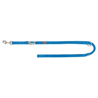 TRIXIE HONDENRIEM PREMIUM DUBBELGESTIKT VERSTELBAAR ROYAL BLAUW 200X2 CM