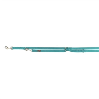 TRIXIE HONDENRIEM PREMIUM VERSTELBAAR AQUA BLAUW 200X2 CM