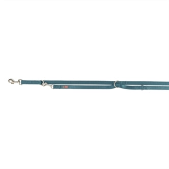 TRIXIE HONDENRIEM PREMIUM VERSTELBAAR PETROL BLAUW 200X1,5 CM
