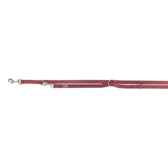 TRIXIE HONDENRIEM PREMIUM VERSTELBAAR SANGRIA ROOD 200X2 CM