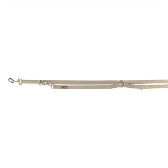 TRIXIE HONDENRIEM PREMIUM VERSTELBAAR ZAND TAUPE 200X2 CM