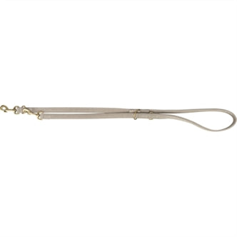 TRIXIE HONDENRIEM PURE VERSTELBAAR LEER LICHTGRIJS M-L 200X2 CM