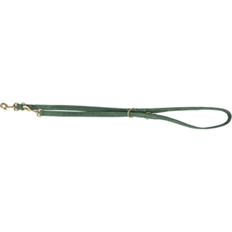 TRIXIE HONDENRIEM PURE VERSTELBAAR LEER SALIEGROEN M-L 200X2 CM