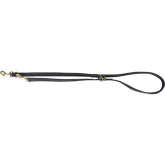 TRIXIE HONDENRIEM PURE VERSTELBAAR LEER ZWART M-L 200X2 CM