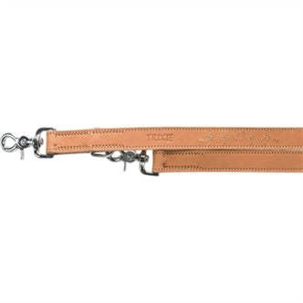 TRIXIE HONDENRIEM RUSTIC HEARTBEAT VERSTELBAAR VETLEER BRUIN 200X2 CM