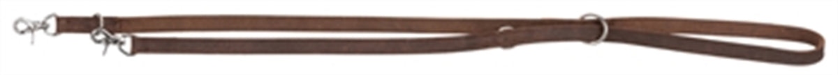 TRIXIE HONDENRIEM RUSTIC VERSTELBAAR VETLEER DONKERBRUIN 200X1,2 CM