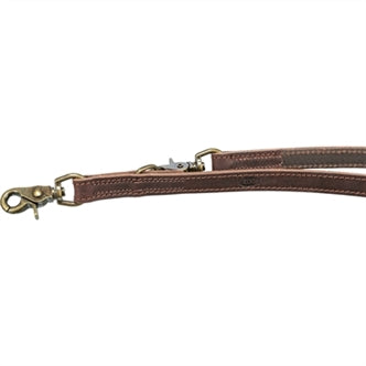 TRIXIE HONDENRIEM RUSTIC VERSTELBAAR VETLEER DONKERBRUIN 200X1,2 CM