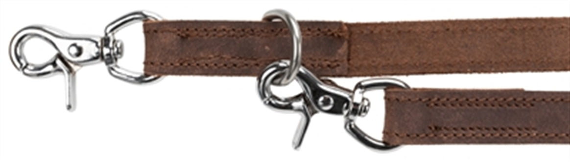 TRIXIE HONDENRIEM RUSTIC VERSTELBAAR VETLEER DONKERBRUIN 200X1,2 CM