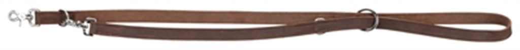 TRIXIE HONDENRIEM RUSTIC VERSTELBAAR VETLEER DONKERBRUIN 200X1,2 CM