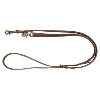 TRIXIE HONDENRIEM RUSTIC VERSTELBAAR VETLEER DONKERBRUIN 200X1,2 CM