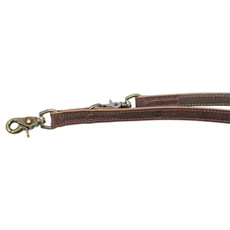 TRIXIE HONDENRIEM RUSTIC VERSTELBAAR VETLEER DONKERBRUIN 200X2,5 CM