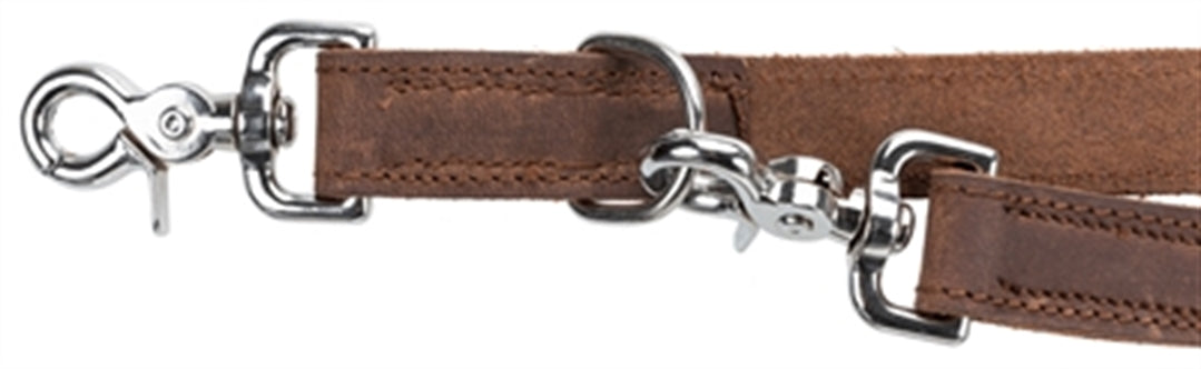 TRIXIE HONDENRIEM RUSTIC VERSTELBAAR VETLEER DONKERBRUIN 200X2 CM