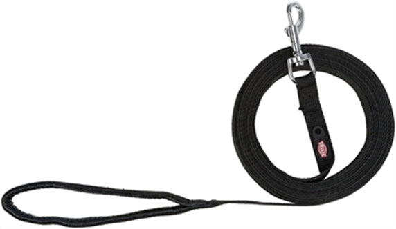 TRIXIE HONDENRIEM SLEEPLIJN SINGELBAND ZWART 20 MM X 5 MTR