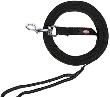 TRIXIE HONDENRIEM SLEEPLIJN SINGELBAND ZWART 20 MM X 5 MTR