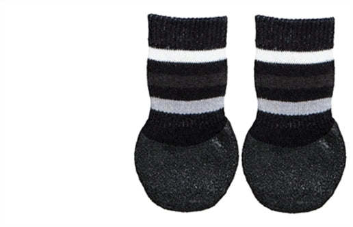 TRIXIE HONDENSOKKEN ANTI-SLIP MET RUBBERLAAG RONDOM ZWART XS-S 2 ST