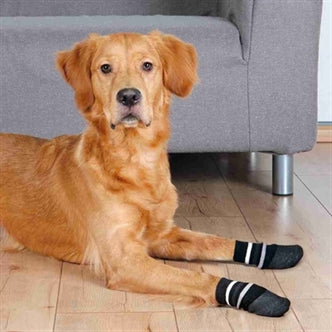 TRIXIE HONDENSOKKEN ANTI-SLIP MET RUBBERLAAG RONDOM ZWART XS-S 2 ST