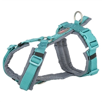 TRIXIE HONDENTUIG PREMIUM TREKKING AQUA BLAUW / GRAFIET GRIJS 36-44X1,5 CM