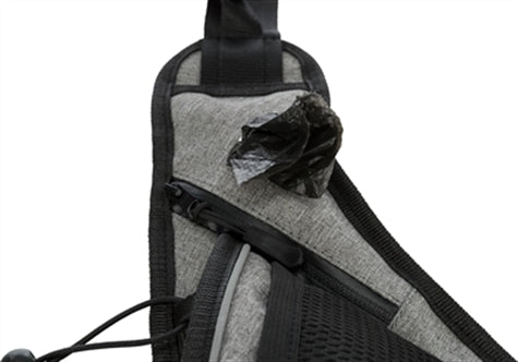 TRIXIE JOGGINGRIEM MET LIJN GRIJS / ZWART 115-150X2 CM / 70-130X23 CM