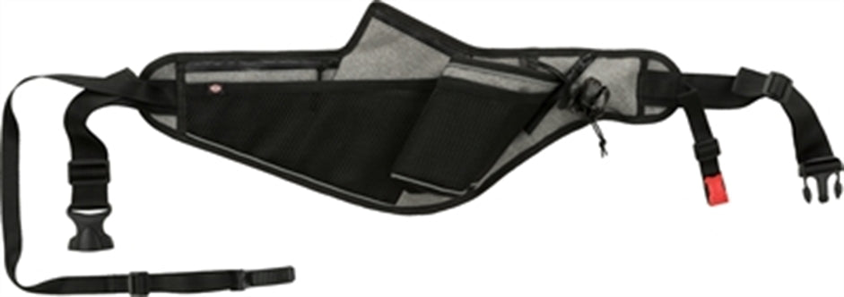 TRIXIE JOGGINGRIEM MET LIJN GRIJS / ZWART 115-150X2 CM / 70-130X23 CM