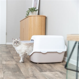 TRIXIE KATTENBAK VICO BLUSH / WIT 56X40X40 CM