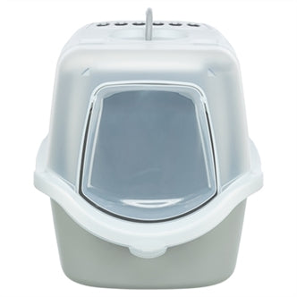 TRIXIE KATTENBAK VICO OPEN TOP MET KAP LICHTGRIJS / WIT 56X40X40 CM