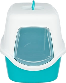 TRIXIE KATTENBAK VICO TURQUOISE / WIT 56X40X40 CM