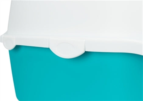 TRIXIE KATTENBAK VICO TURQUOISE / WIT 56X40X40 CM