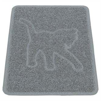 TRIXIE KATTENBAKMAT KATTENSILHOUET PVC LICHTGRIJS 48X35 CM