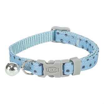 TRIXIE KATTENHALSBAND STIPPEN MOTIEF BLAUW 20-30X1 CM