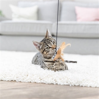 TRIXIE KATTENHENGEL HART HOUT / KATOEN MET KATTENKRUID / CATNIP 50 CM