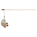TRIXIE KATTENHENGEL LUIAARD HOUT / PLUCHE MET KATTENKRUID / CATNIP 38 CM