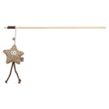 TRIXIE KATTENHENGEL STER HOUT / PLUCHE MET KATTENKRUID / CATNIP 38 CM