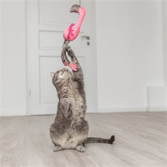TRIXIE KATTENHENGEL TELESCOPISCH GROTE KATTEN MET FLAMINGO ROZE 106 CM