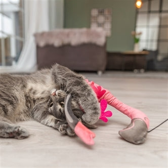 TRIXIE KATTENHENGEL TELESCOPISCH GROTE KATTEN MET FLAMINGO ROZE 106 CM