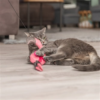 TRIXIE KATTENHENGEL TELESCOPISCH GROTE KATTEN MET FLAMINGO ROZE 106 CM