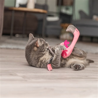 TRIXIE KATTENHENGEL TELESCOPISCH GROTE KATTEN MET FLAMINGO ROZE 106 CM