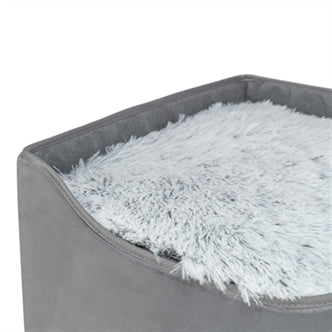 TRIXIE KATTENHUIS HARVEY GRIJS-WIT / ZWART 38X38X38 CM