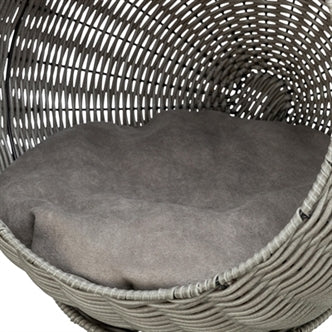 TRIXIE KATTENMAND AMALIA ROND POLYRATTAN GRIJS 42X42X70 CM