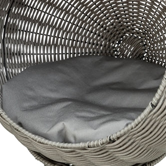 TRIXIE KATTENMAND AMALIA ROND POLYRATTAN GRIJS 42X42X70 CM