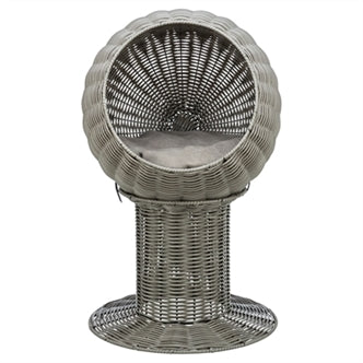 TRIXIE KATTENMAND AMALIA ROND POLYRATTAN GRIJS 42X42X70 CM