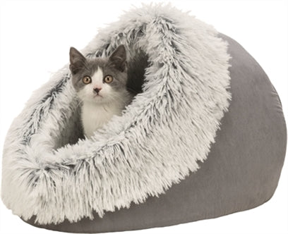 TRIXIE KATTENMAND IGLO HARVEY GRIJS / WIT-ZWART 41X35X26 CM